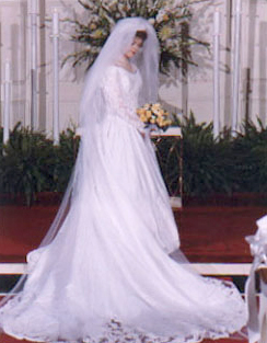 nicole in wedding dress